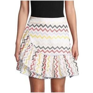Allison New York Women’s skirt eyelet chevron ruffle Size S